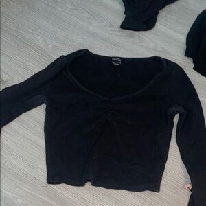 Brandy Melville Black Long Sleeve Top